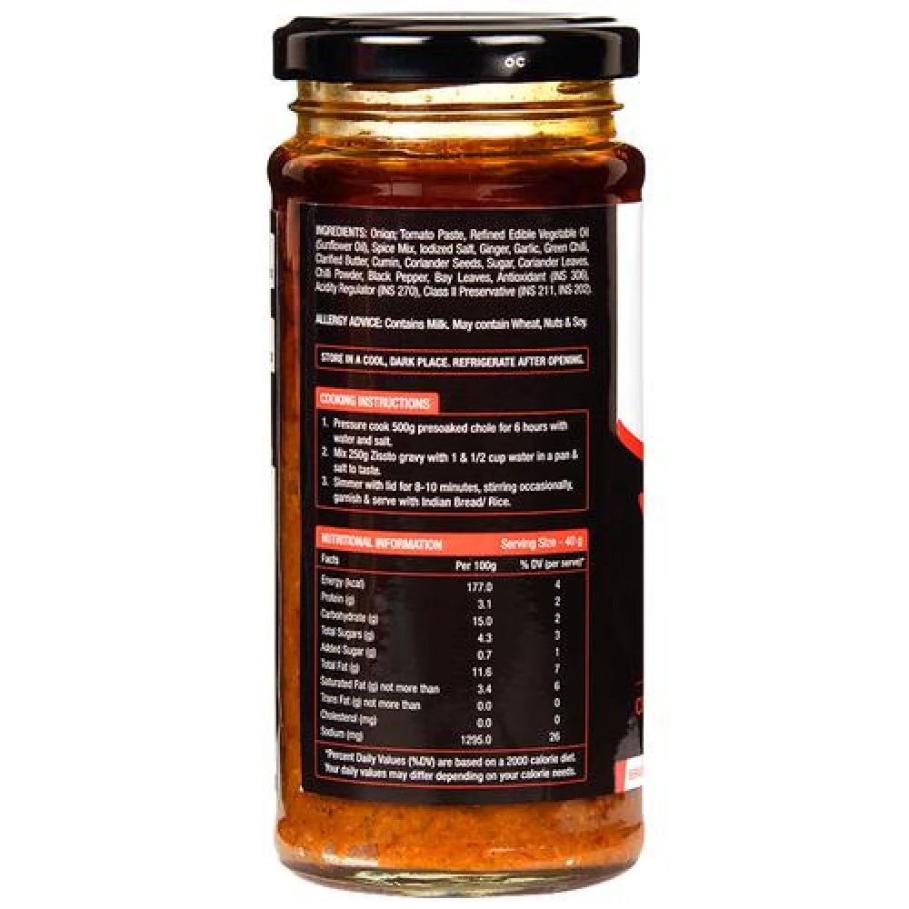 Zissto Chole Masala Sauce, 250 g-6.webp